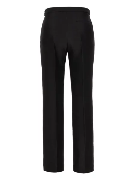 Pantaloni The Row de lână negru