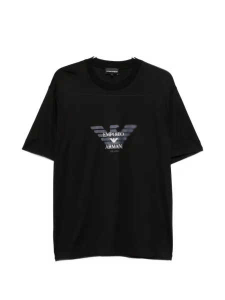 Tricou Emporio Armani cu imagine cu decolteu rotund negru