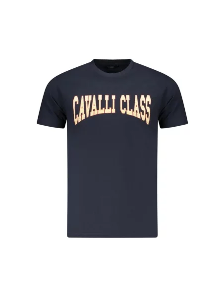 Koszulka Cavalli Class z krótkim rękawem niebieska