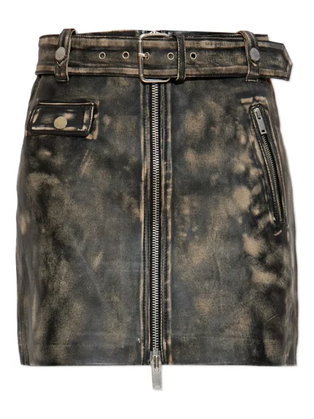 Fustă din piele Gestuz negru
