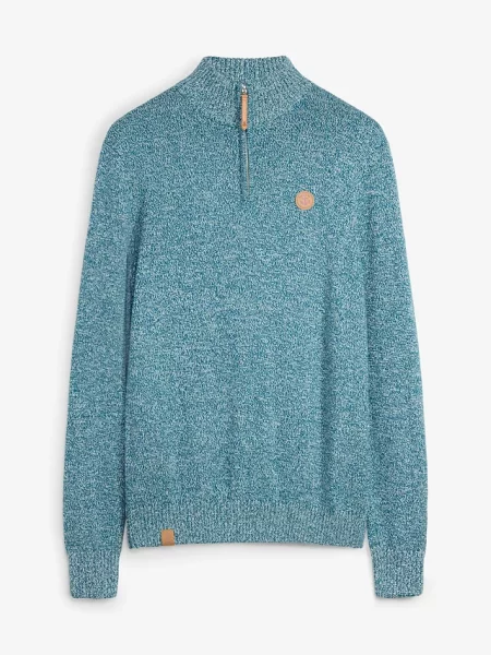 Sweter o kroju regular fit niebieski