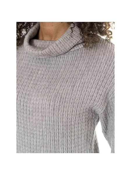 Pulover Leone 1947 de catifea cord gri