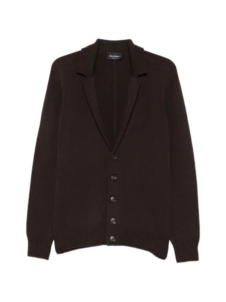 Cardigan Arovescio cu rever maro