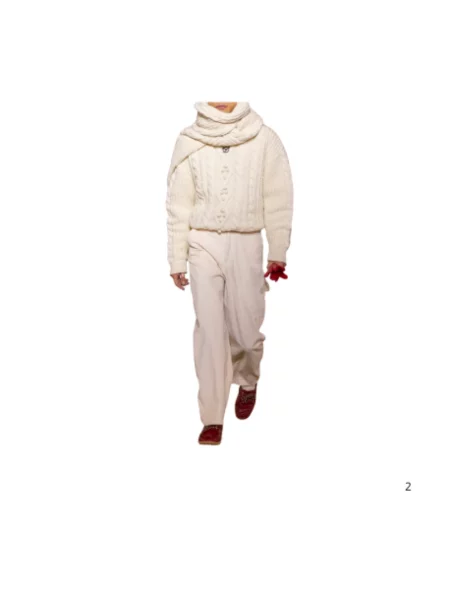 Sweter Drole De Monsieur wełniany biały