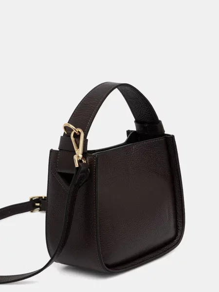 Answear.LAB crossbody torbica usnjena rjava