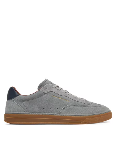 Tommy Hilfiger Sneakersy Th Lo Lux Suede Sneaker szary