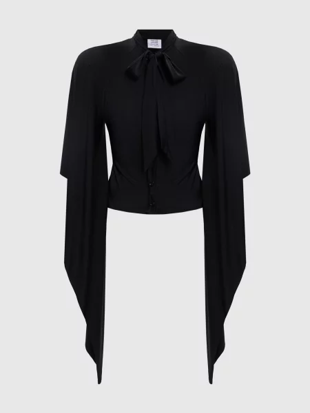 Блуза з акцентними плечима Vetements чорна