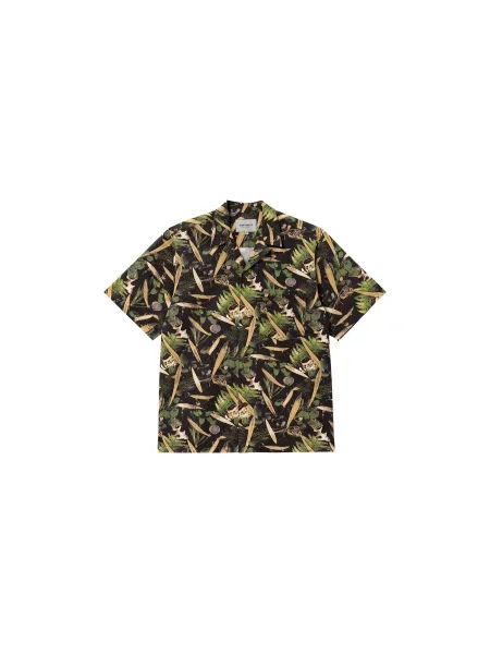 Carhartt WIP S/S Lumen Shirt Mężczyźni Koszula Carhartt WIP Wielobarwny Size: XL czarna