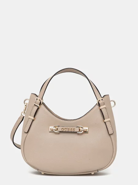 Lniana listonoszka Guess beżowa