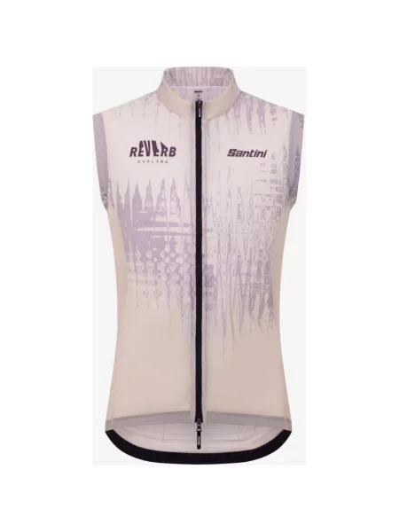 Kamizelka przeciwwiatrowa Santini x Reverb Cycling XS beżowy