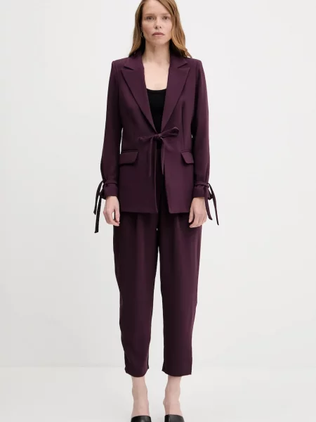 Піджак Answear.LAB без застібки однотонна фіолетовий