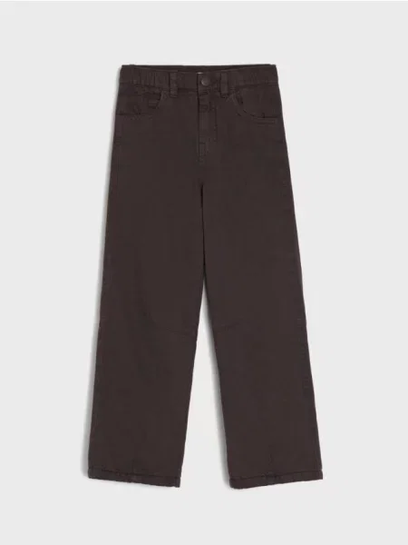 Sinsay Relaxed straight džíny dark grey jeans šedé