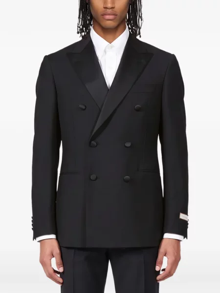 Costum Canali cu două rânduri de nasturi negru