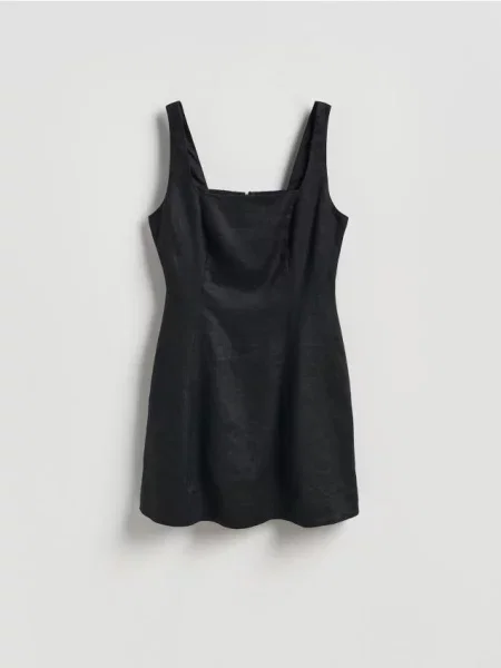 Reserved Rochie mini din in negru