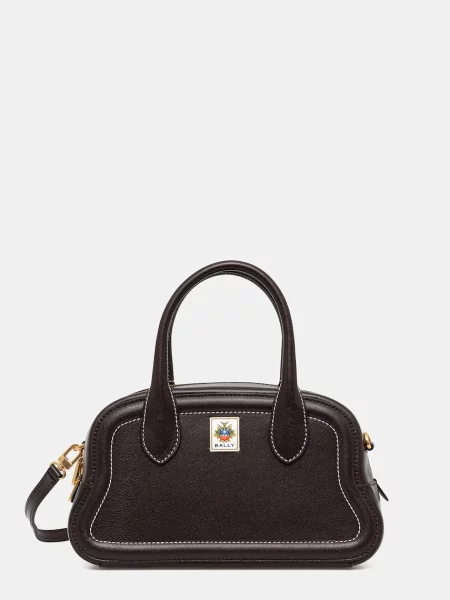 Кожена чанта Bally черно