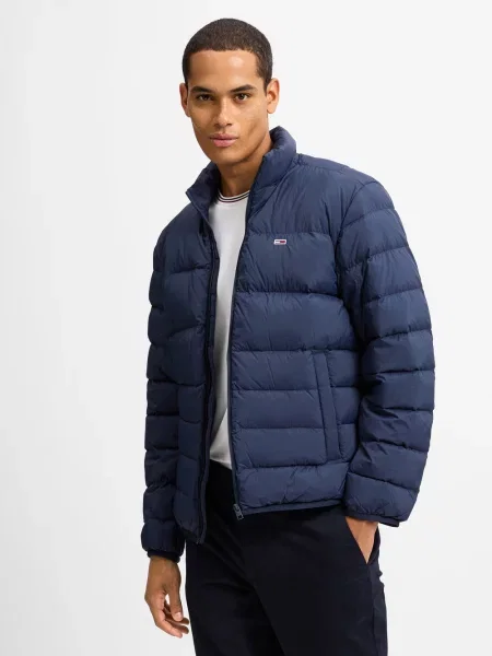 Kurtka Tommy Jeans z długim rękawem niebieska