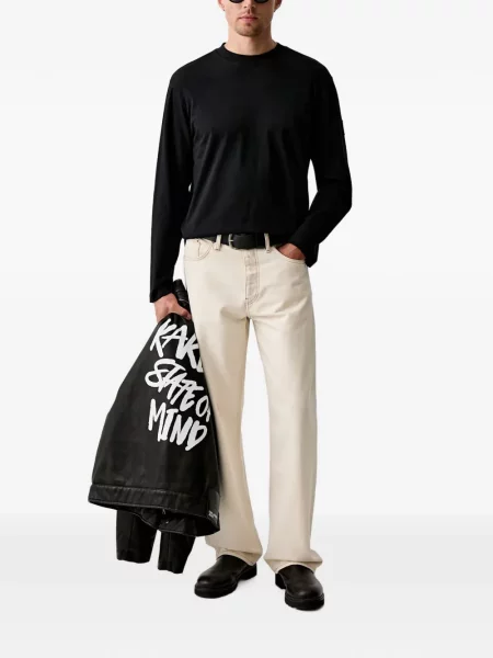 Μακρύς μπλούζα Karl Lagerfeld Jeans με αυτόγραφο μαύρο