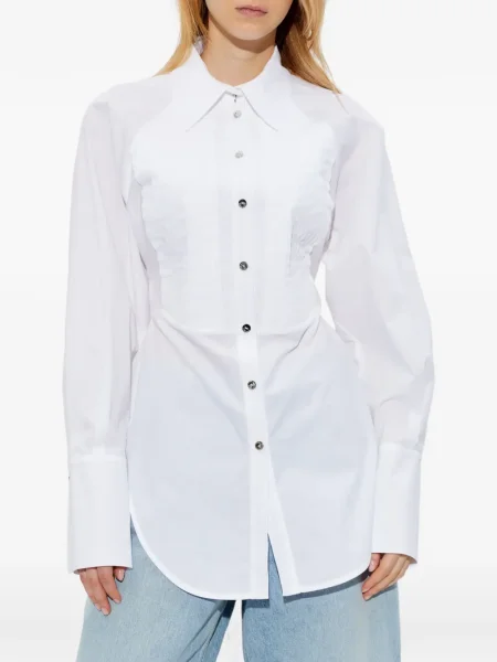 Cămașă Blumarine plisată alb