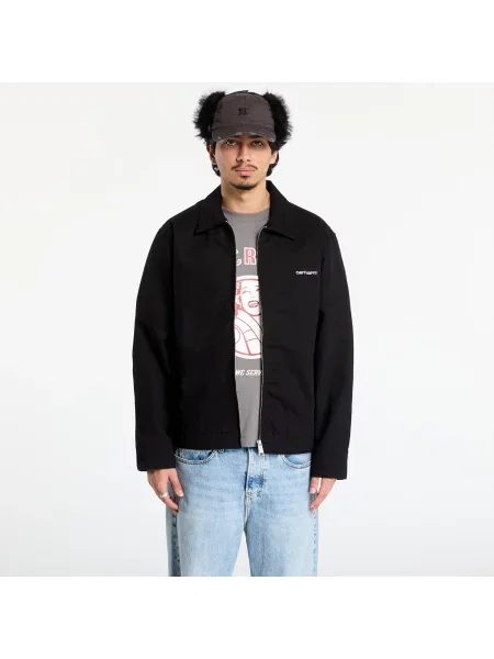 Μπουφάν Carhartt WIP Module Script Jacket UNISEX Black/ White Rigid XL λευκό