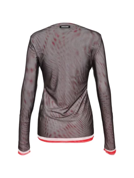 Top Msgm plasă negru