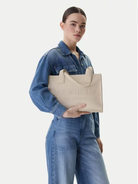 Torebka LOVE MOSCHINO beżowa