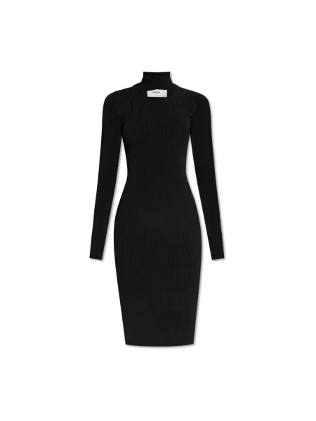 Sukienka Coperni prążkowana czarna