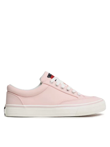 Tommy Jeans Tenis superge Lace Up Nylon roza