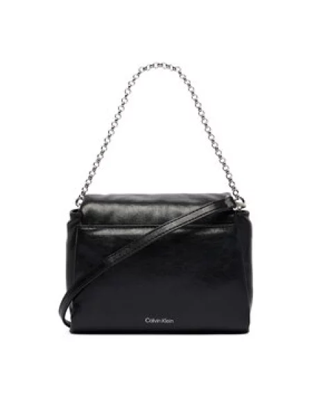 Calvin Klein Ročna torba Emblem Hw Padded Crossbody črna