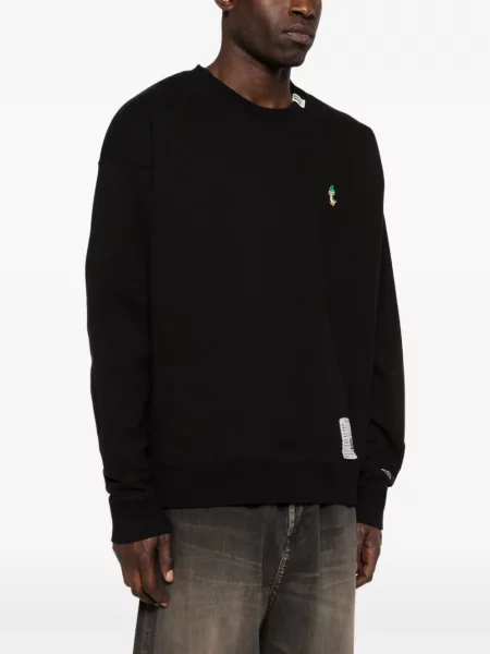 Pulover Maison Mihara Yasuhiro cu broderie negru
