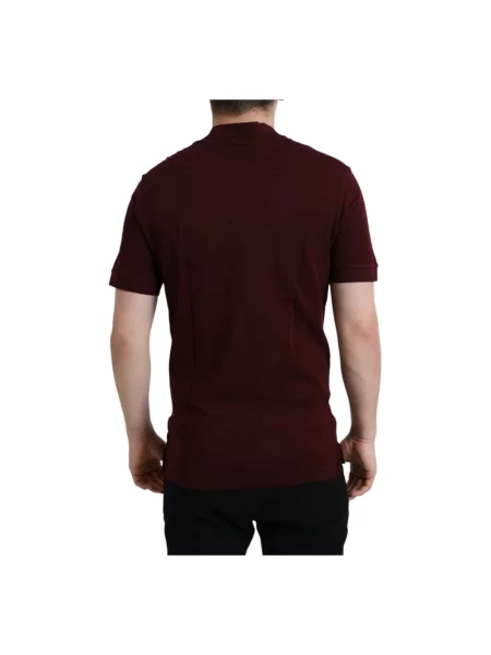 Koszulka polo Dolce And Gabbana biznesowa czerwona