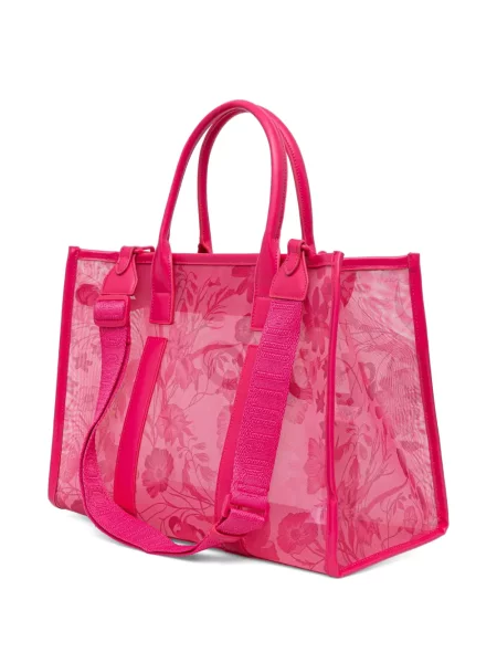 Geantă shopper Liu Jo cu model floral roz