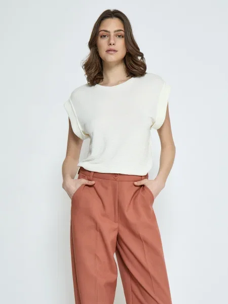 Peppercorn Tricou Averly natural alb