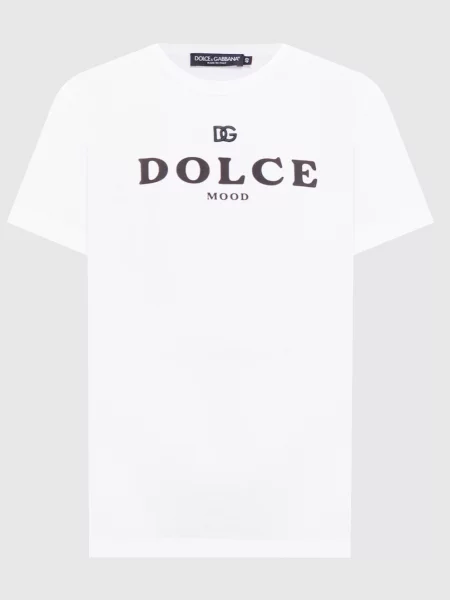 Футболка з принтом логотипа Dolce&gabbana біла