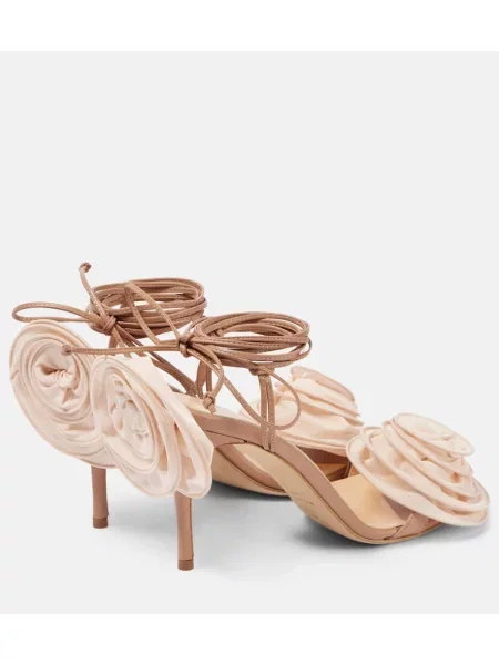 Sandale Magda Butrym din piele cu model floral bej