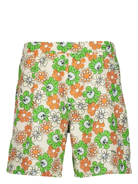 Slip de baie Marni cu model floral cu imagine verde