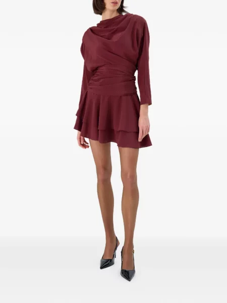 Rochie mini Occleus drapată roșu