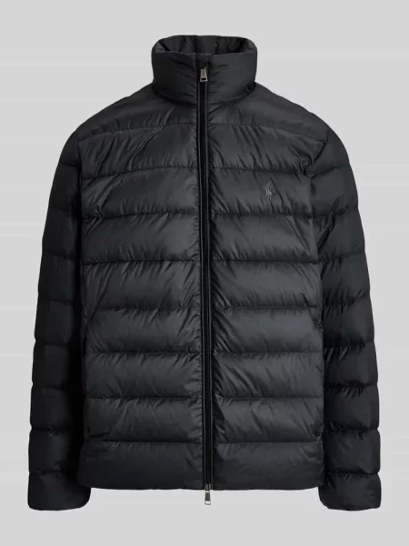 Kurtka pikowana w kroju regular fit z wyhaftowanym logo Polo Ralph Lauren czarna