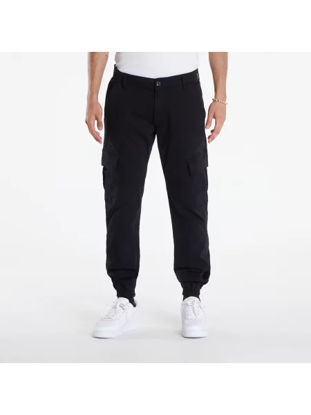 Keprové běžecké cargo kalhoty Urban Classics černé