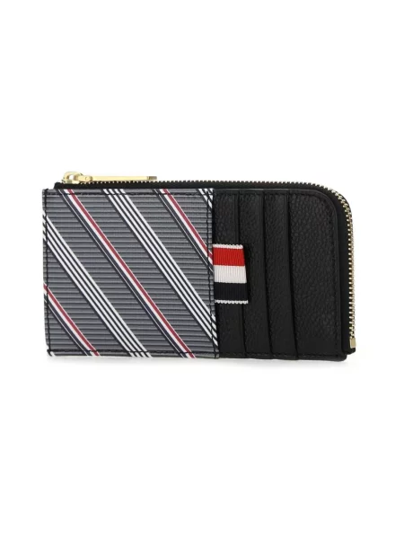 Portfel Thom Browne skórzany szary
