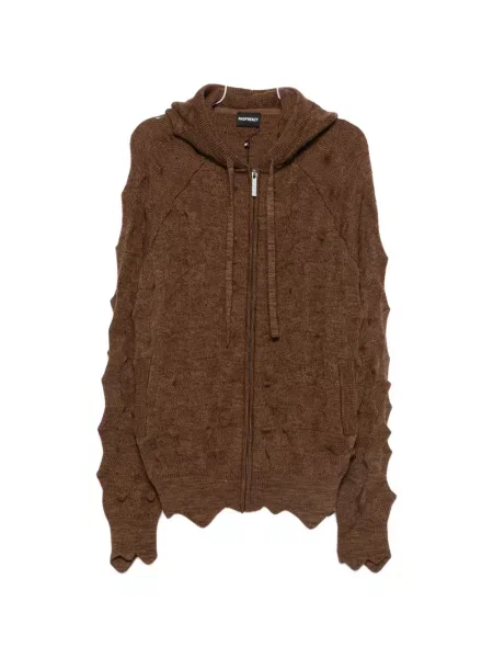 Cardigan Madfrenzy tricotate maro