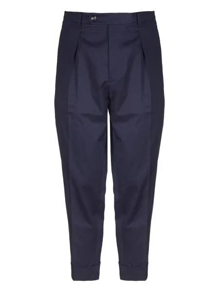 Pantaloni Berwich plisate albastru