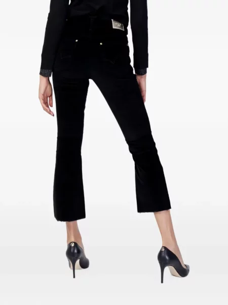 Pantaloni Gaudi de catifea evazate negru