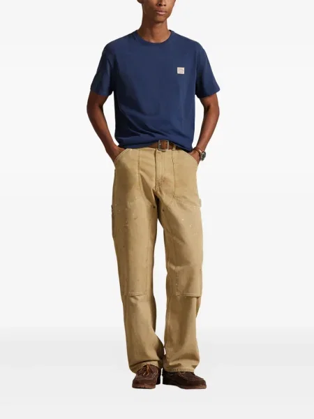 Șapcă Polo Ralph Lauren cu broderie din țesătură twill în carouri albastru
