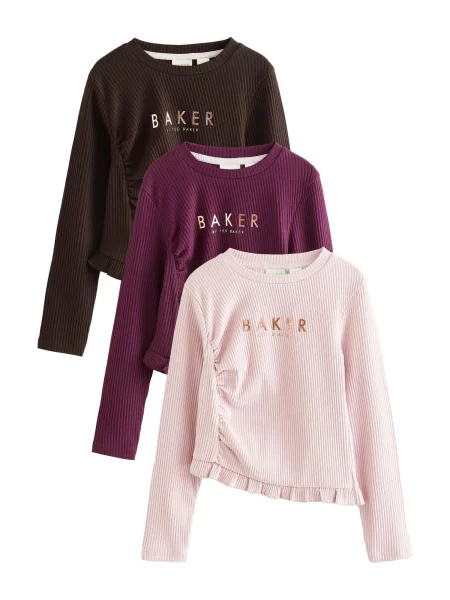 Baker by Ted Baker Tricou castaniu / auriu / mov zmeură / deschis roz