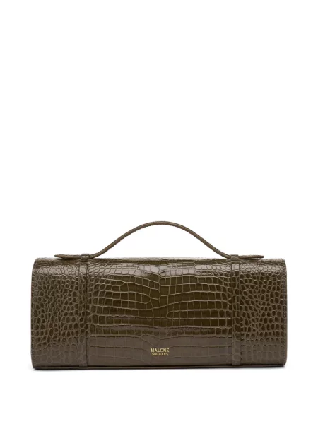 Δερμάτινος clutch Malone Souliers πράσινο