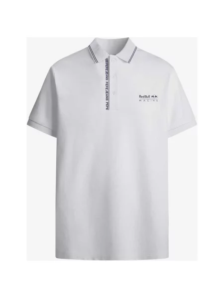 Koszulka Red Bull Racing x Pepe Jeans Tipped Logo krótki rękaw intensywny XL biały