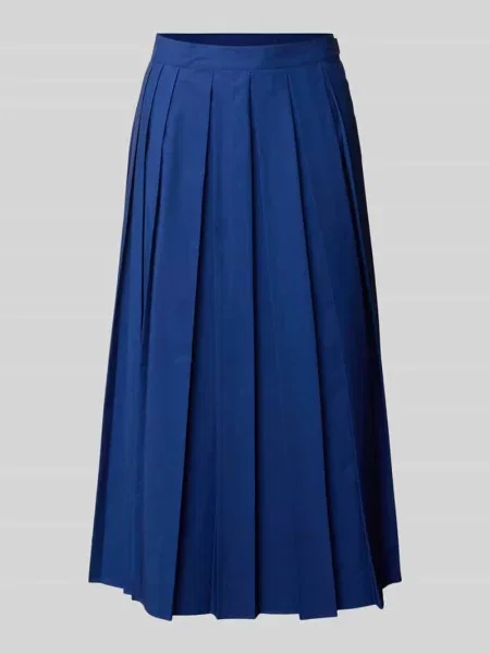 Rozkloszowana spódnica midi z mieszanka bawełny Max&co. niebieska