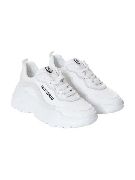 Sneakersy Just Cavalli skórzane białe
