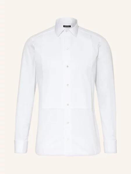 Zegna Smokingová Košile Regular Fit S Ohrnovací Manžetou bílá