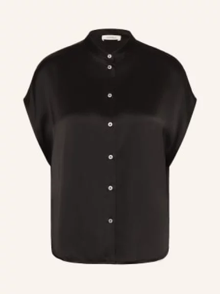 Ottod'ame Satynowa Bluzka schwarz czarna